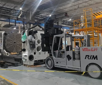 Turnkey installation CNC heavy machinery Mexico facility Versa-Lift AZVIR